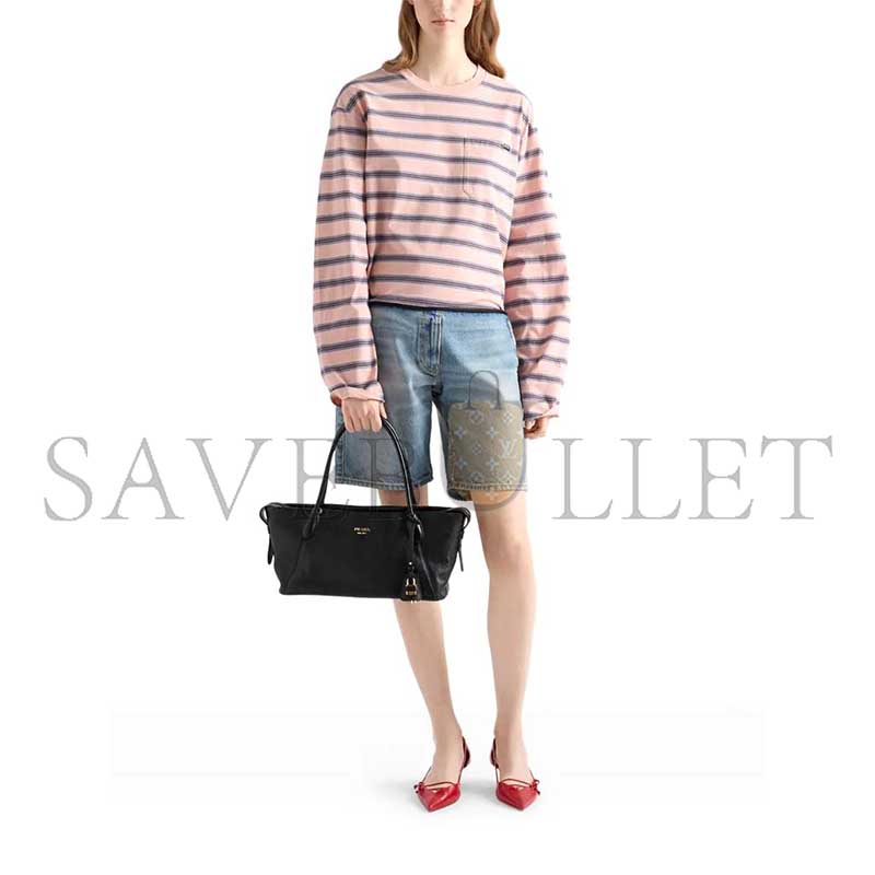 PRADA OUVERT LARGE LEATHER TOTE BAG 1BG661 (32*18.5*13cm)